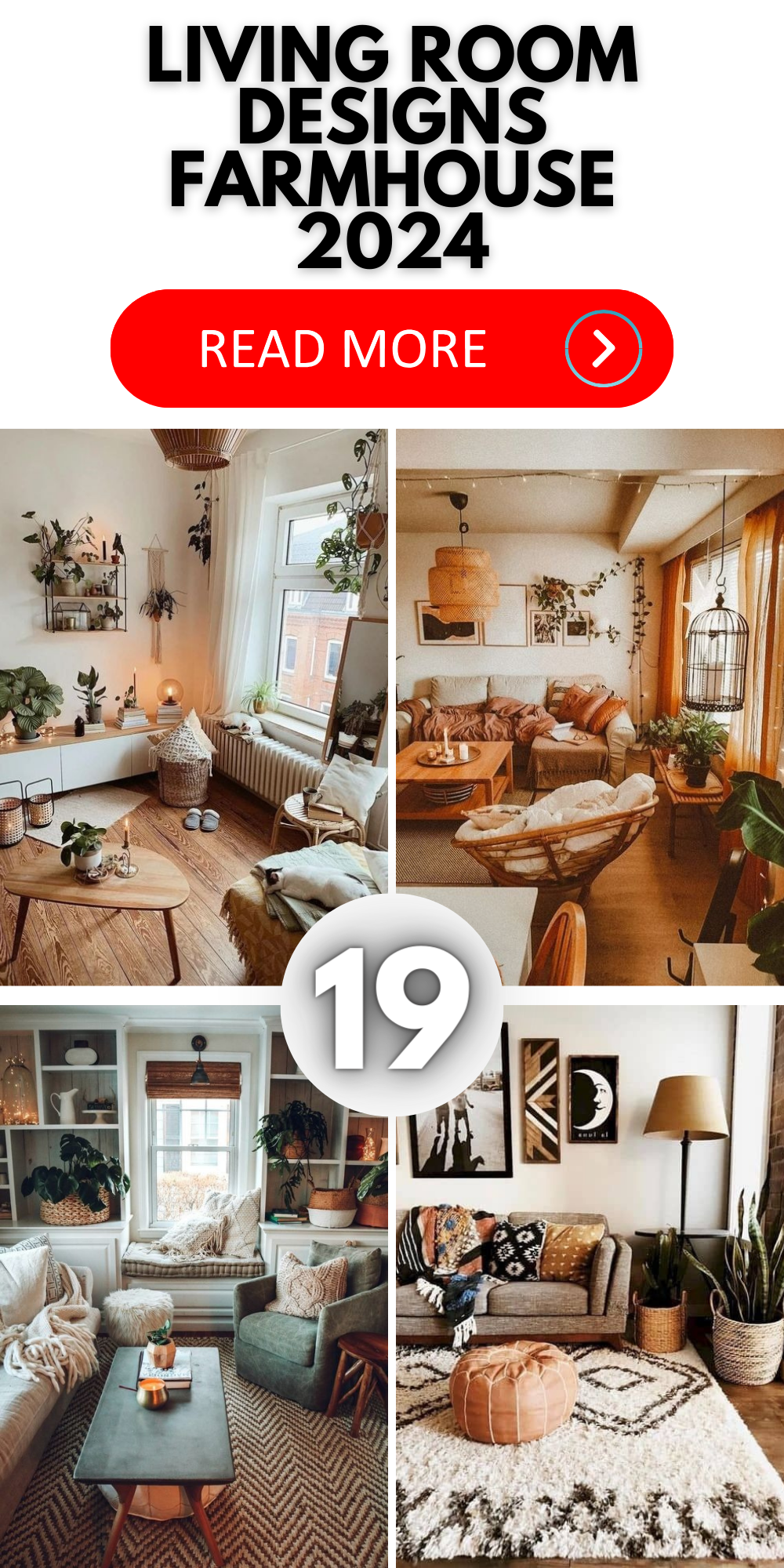 Unveiling Farmhouse Charm: Cozy, Rustic, and Modern Living Room Designs 2024