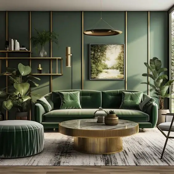Revitalize Your Space: Modern Green Living Room Designs 2024 – Expert Tips for Small Spaces, Fireplaces, and Green Sofas