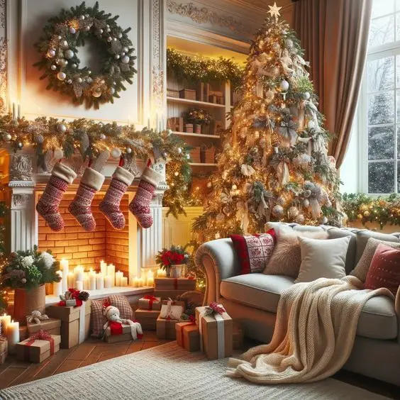 Timeless Elegance: Old Fashion Christmas Decorating Ideas 2023 for Cozy Living Rooms, Kitchens, and Beyond