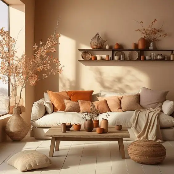 Peach Living Room Designs 2024: Elevate Your Space with Trendsetting ...