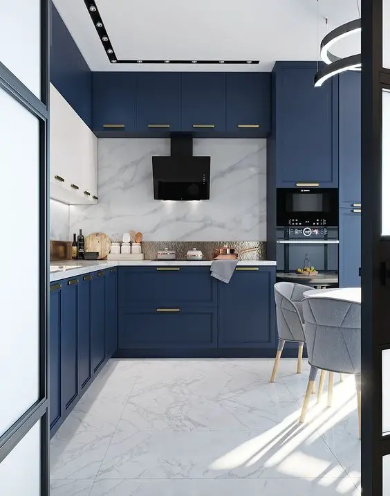 Unveiling Blue Kitchen Designs 2024 Modern Marvels Greek Elegance   11 19 