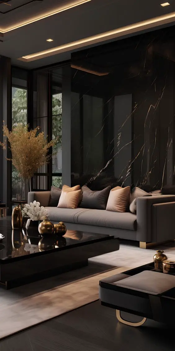 Discover Timeless Luxury in Dark Living Room Designs 2024: Modern Coziness, Classic Elegance, and Contemporary Expressions