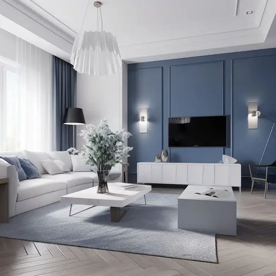 Blue Living Room Design 2024 Elevate With Navy Gray And Royal Paint   3.2 22 