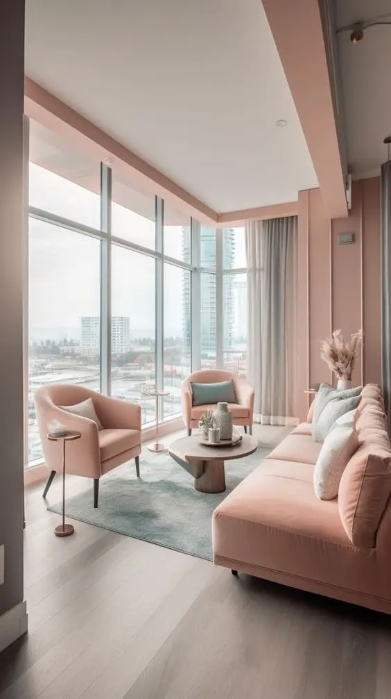 Peach Living Room Designs 2024: Elevate Your Space with Trendsetting Peach Interior Harmony
