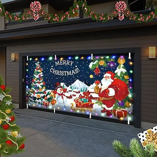 Transform Your Space with Christmas Lights Garage 2023: Door Decor ...