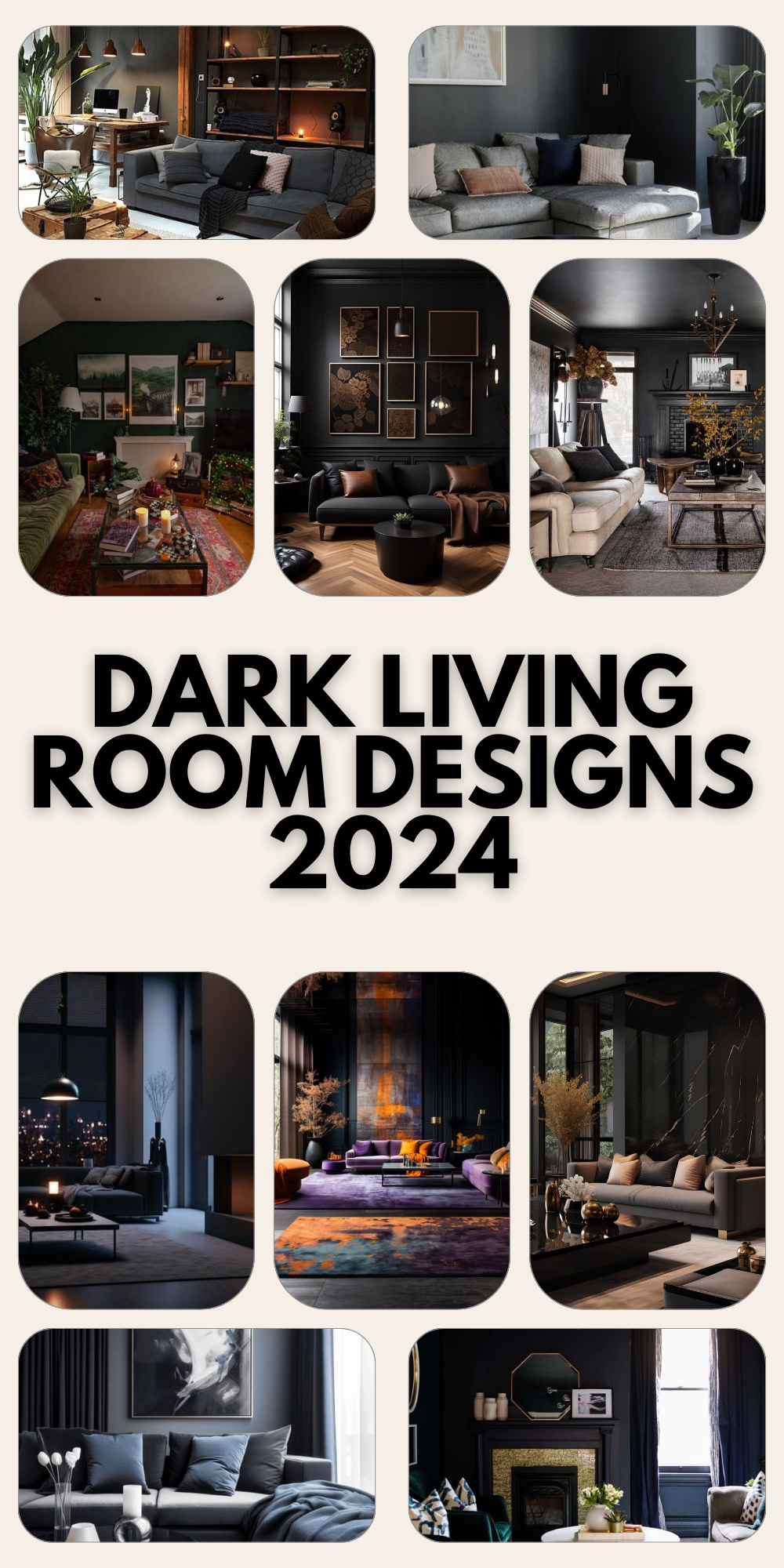 Discover Timeless Luxury in Dark Living Room Designs 2024: Modern ...