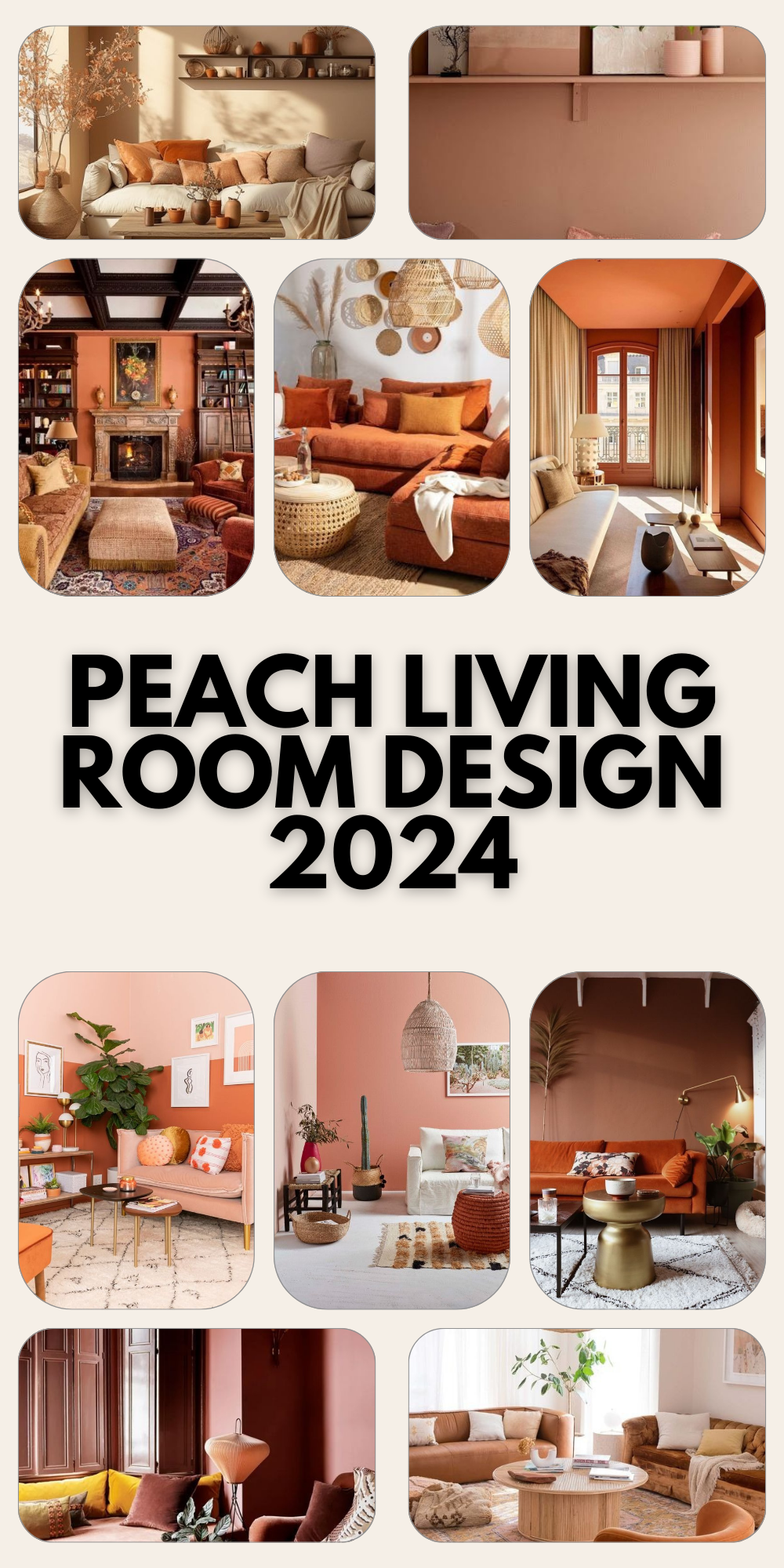 Peach Living Room Designs 2024: Elevate Your Space with Trendsetting ...