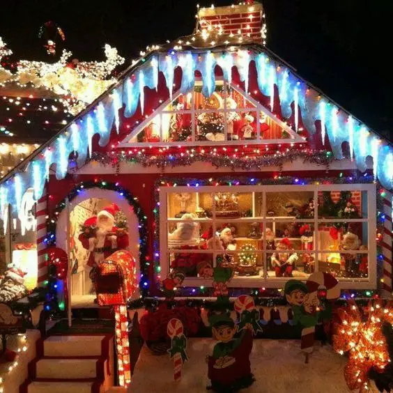 Illuminate Your Holidays: Red and Green Christmas Lights on House 2023 | Festive Design Expertise for a Magical Home