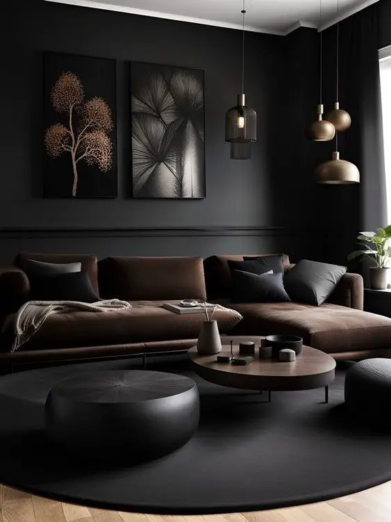 Discover Timeless Luxury in Dark Living Room Designs 2024: Modern Coziness, Classic Elegance, and Contemporary Expressions