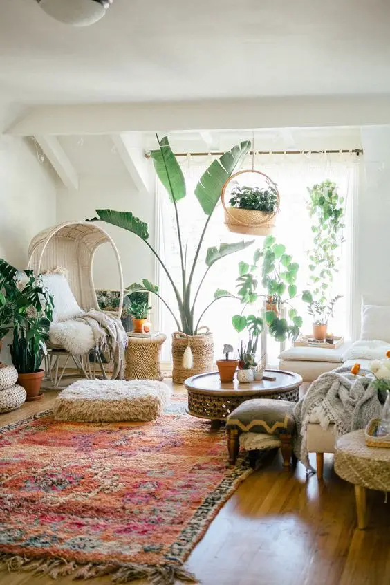 Boho Chic Magic Unveiled: Living Room Designs 2024 - Modern, Vintage, and More