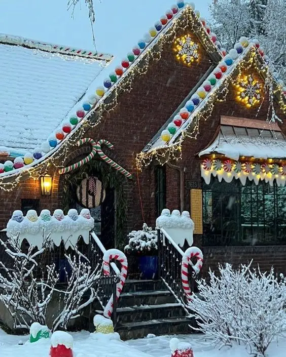 Illuminate Your Holidays: Red and Green Christmas Lights on House 2023 | Festive Design Expertise for a Magical Home