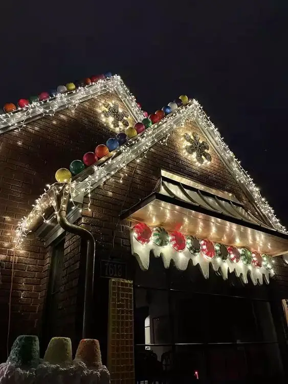 Illuminate Your Holidays: Red and Green Christmas Lights on House 2023 | Festive Design Expertise for a Magical Home