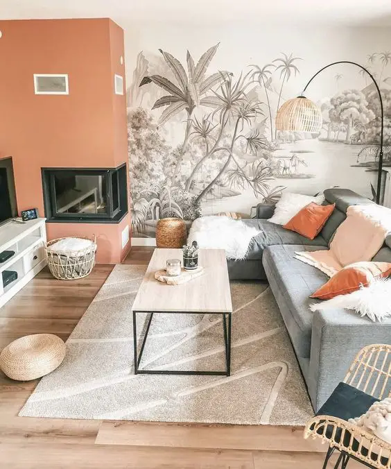 Peach Living Room Designs 2024: Elevate Your Space with Trendsetting Peach Interior Harmony