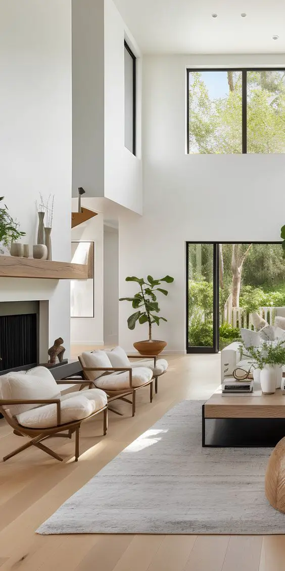 2024 White Living Room Designs: Modern Luxury, Grey Elegance, Black & White Timelessness, and Vibrant Pops of Red and Green