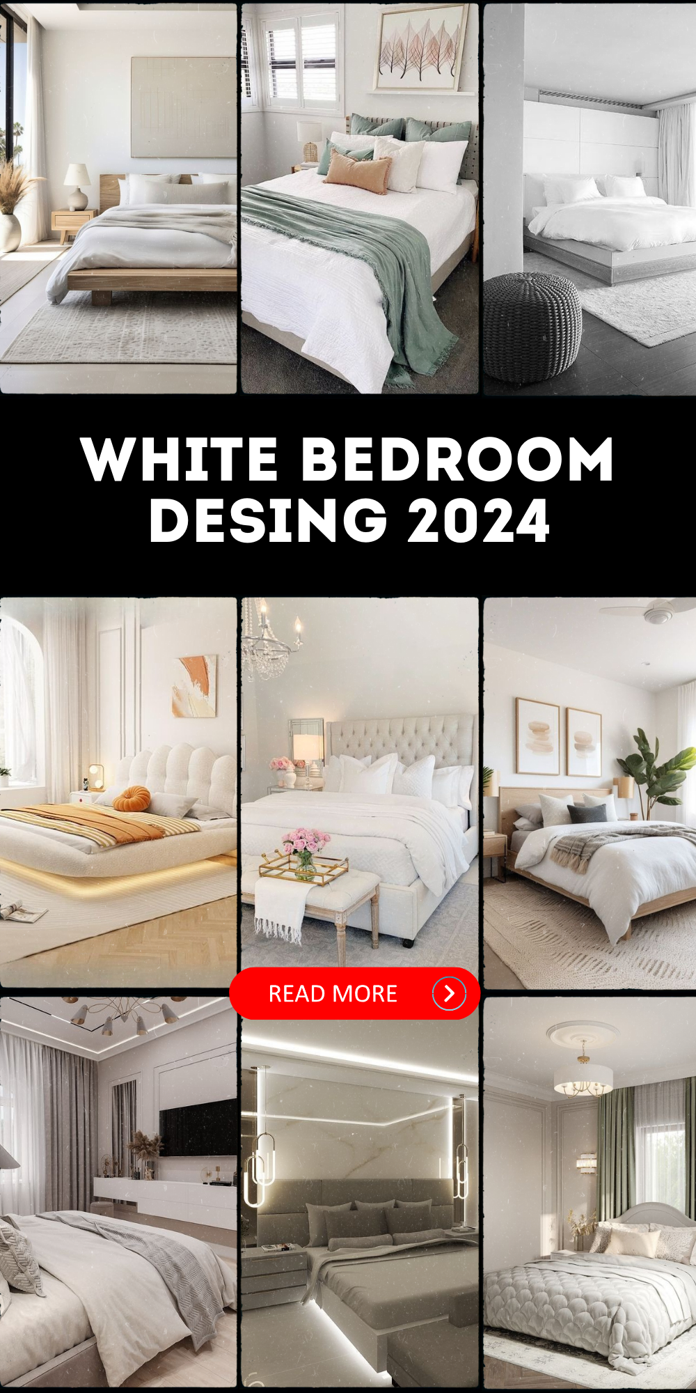 Timeless Elegance: White Bedroom Design 2024 | Ideas, Furniture, Decor, and Accents for a Serene Haven
