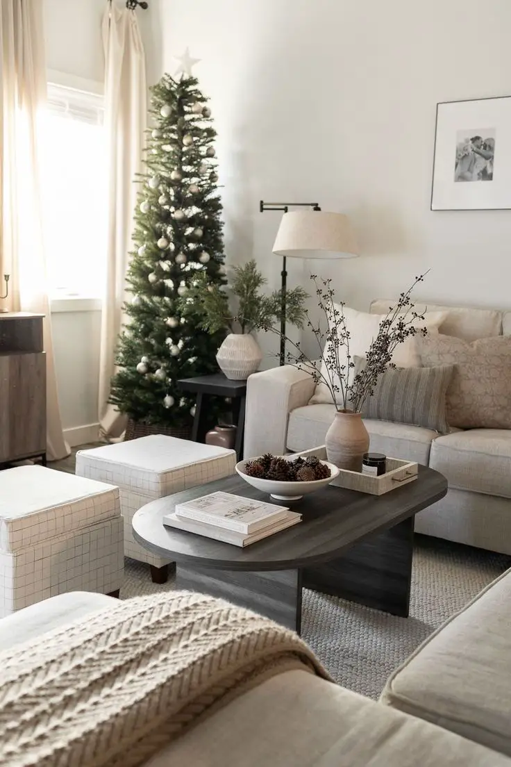 Elevate Your Space: Elegant Christmas Decor Ideas for Living Room 2023 - A Perfect Blend of Modernity, Coziness, and Tradition