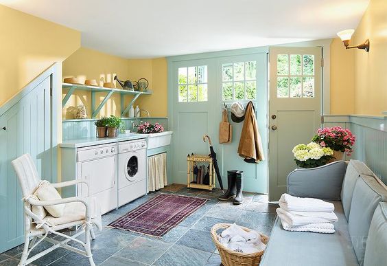 Chic Sofa Styles Transform Laundry Rooms into Cozy Retreats