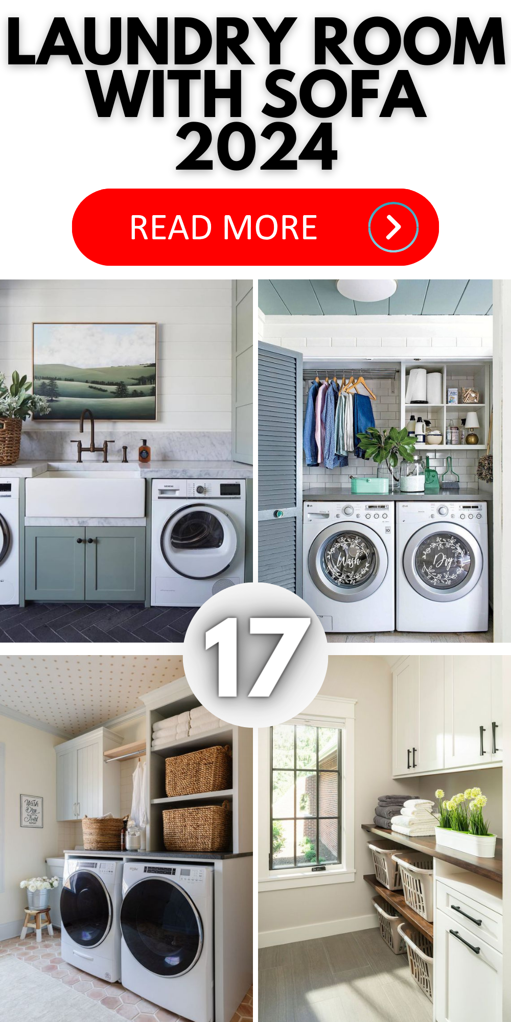 Chic Sofa Styles Transform Laundry Rooms into Cozy Retreats