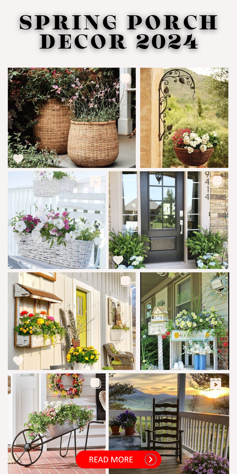 2024 Spring Porch Decor: Fresh Farmhouse & Modern Outdoor Ideas