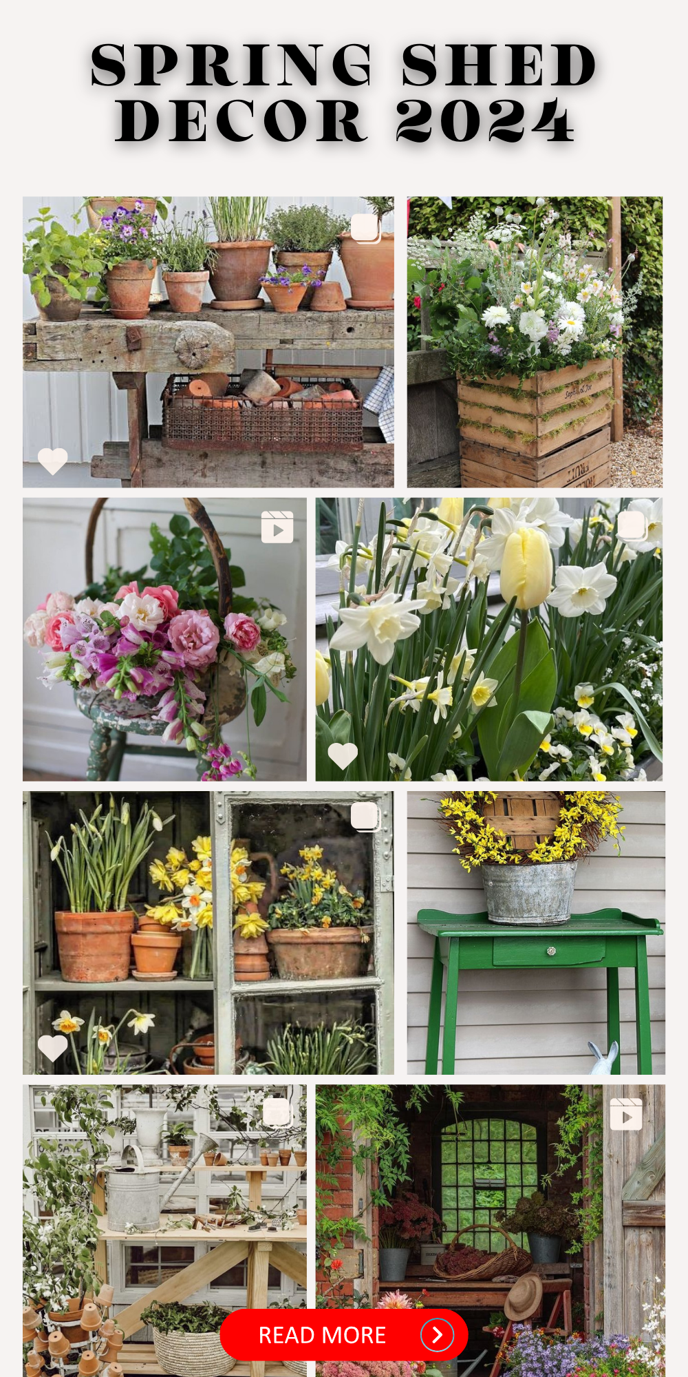 Spring Shed Decor 2024: Rustic Charm Meets Blooming Elegance