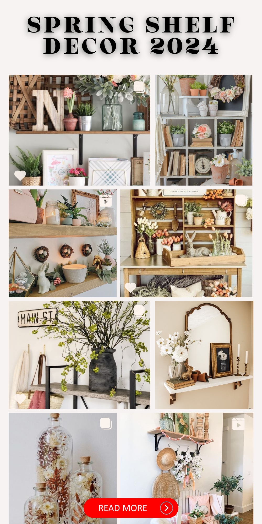 Chic Spring Shelf Decor Ideas for a Refreshing Home Look 2024