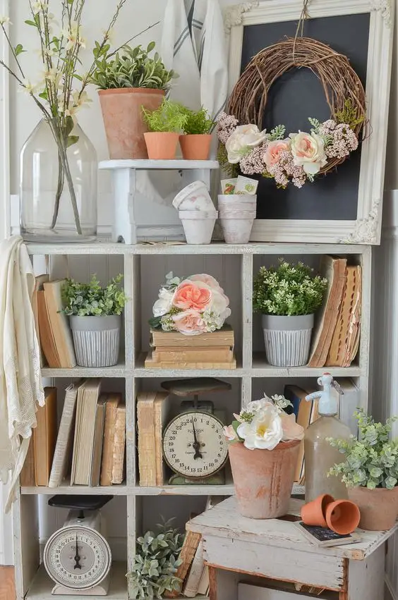 Chic Spring Shelf Decor Ideas for a Refreshing Home Look 2024