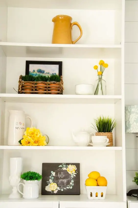 Chic Spring Shelf Decor Ideas for a Refreshing Home Look 2024