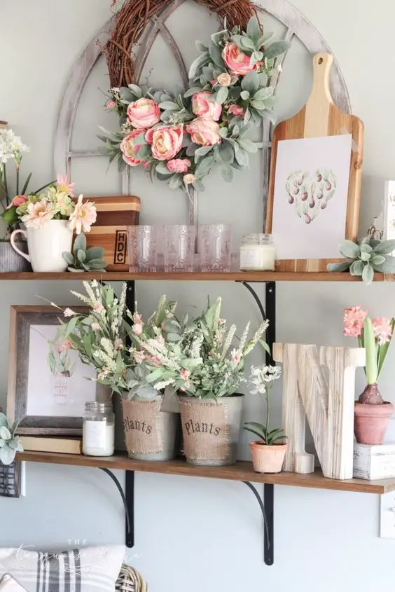 Chic Spring Shelf Decor Ideas For A Refreshing Home Look 2024   5 38 