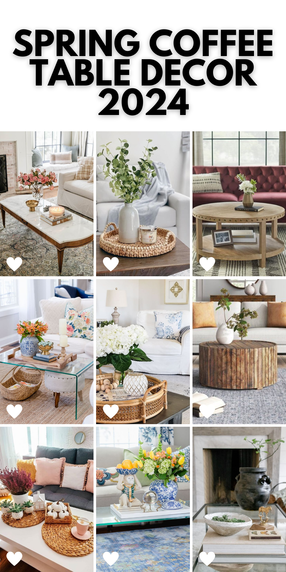 Fresh Spring Coffee Table Decor Ideas for Chic Home Vibes