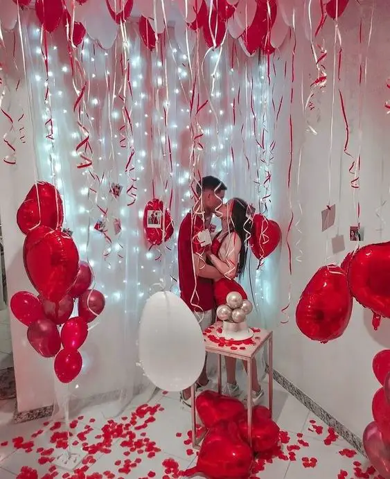 Transform Your Space: Romantic Valentines Room Decor Ideas 2024 for Him | Cozy and Simple Bedrooms with Rose Petals