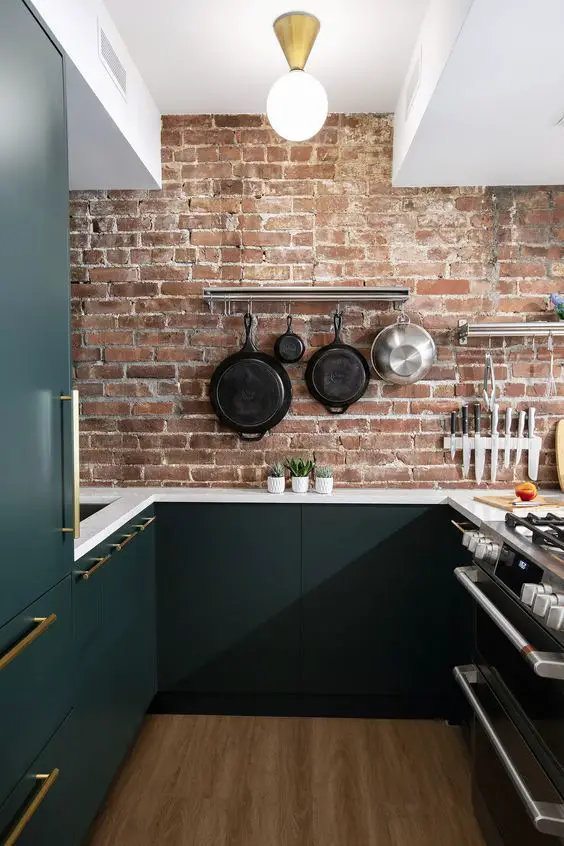 Elevate Your Kitchen: Brick Cabinets & Chic Backsplash Ideas