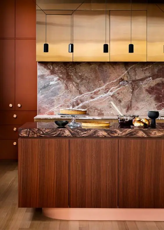 Elevate Your Kitchen with Luxe Gold Cabinets & Trendy Hardware