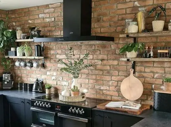 Elevate Your Kitchen: Brick Cabinets & Chic Backsplash Ideas