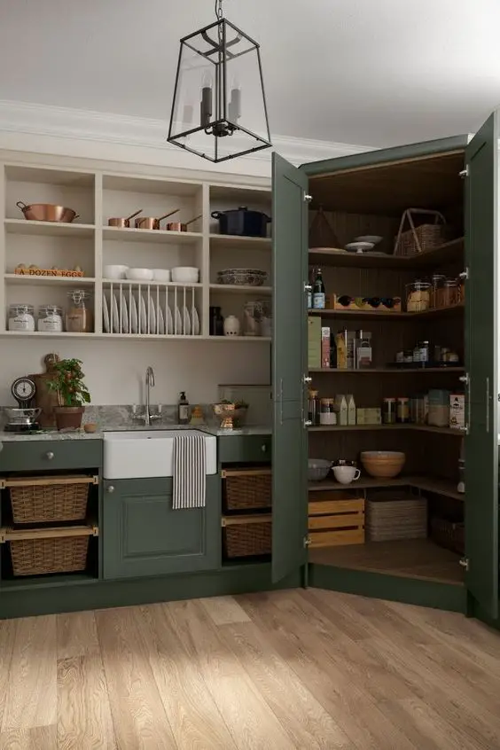 Chic Pantry Cabinet Designs for Trendy Home Organization