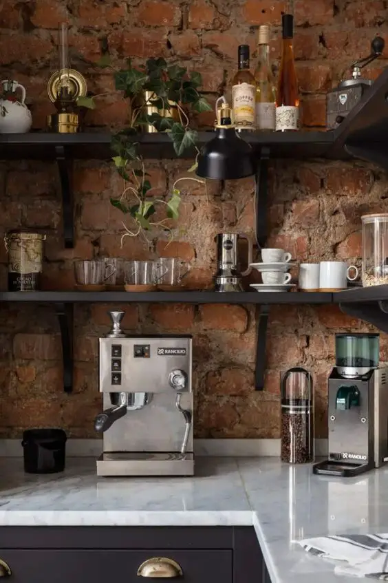 Elevate Your Kitchen: Brick Cabinets & Chic Backsplash Ideas