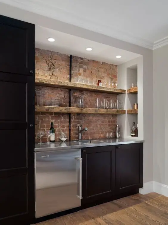 Elevate Your Kitchen: Brick Cabinets & Chic Backsplash Ideas