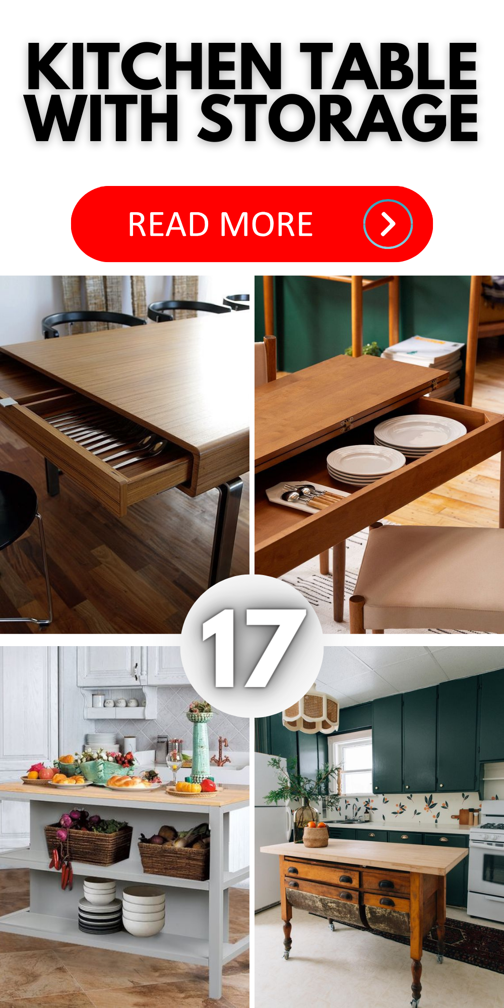 Stylish Kitchen Tables with Storage: Maximize Space & Decor