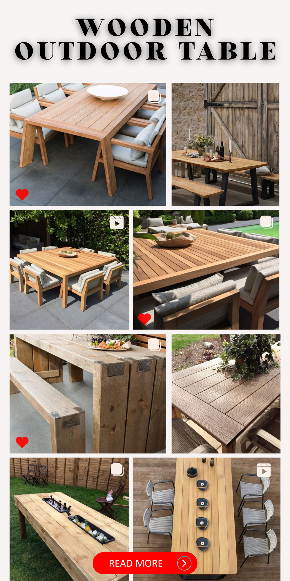 Stylish Wooden Outdoor Tables for Modern Gardens - Transform Your Space