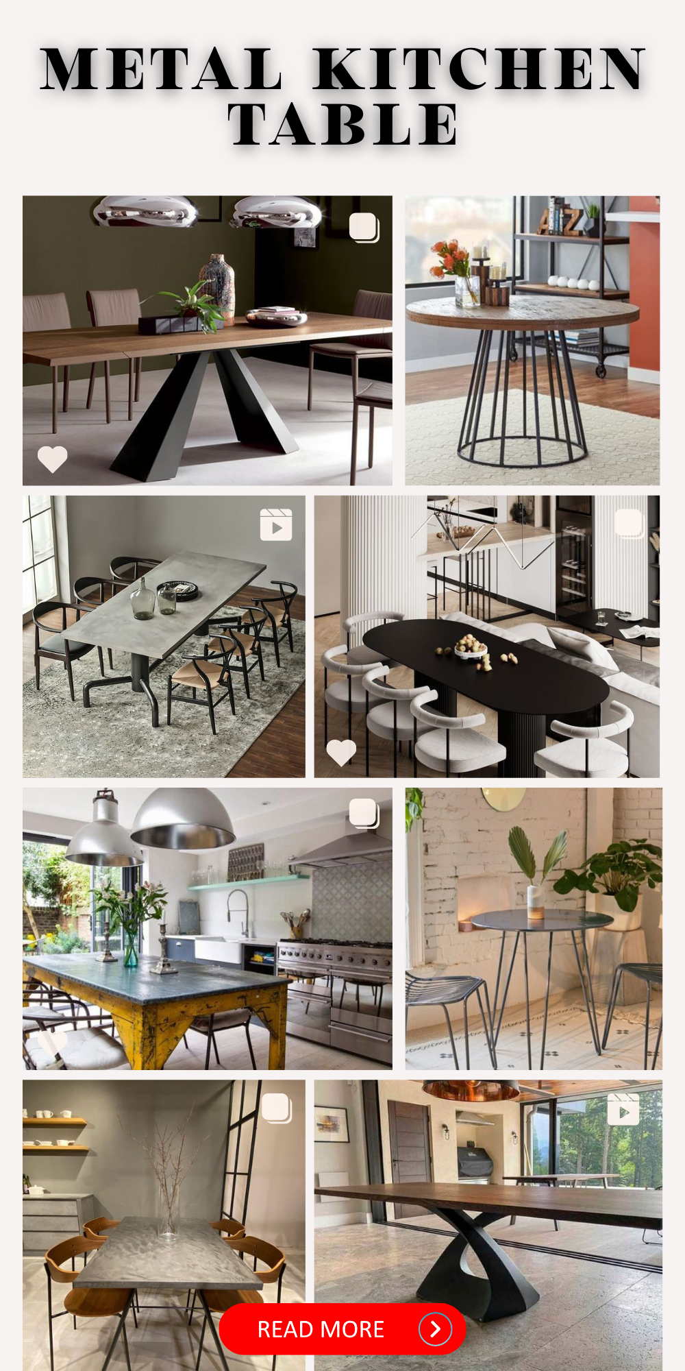 Elegant Metal Kitchen Tables: Diverse Designs & Chic Trends