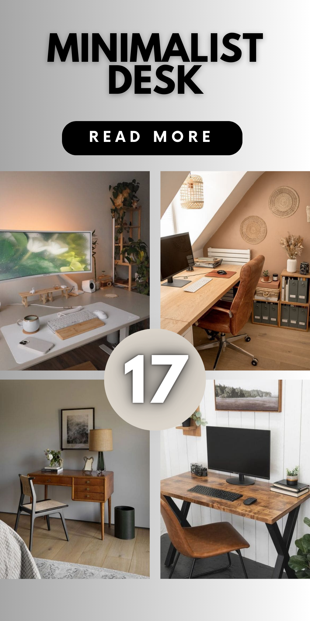 Elegant Minimalist Desk Ideas for Stylish Home Offices