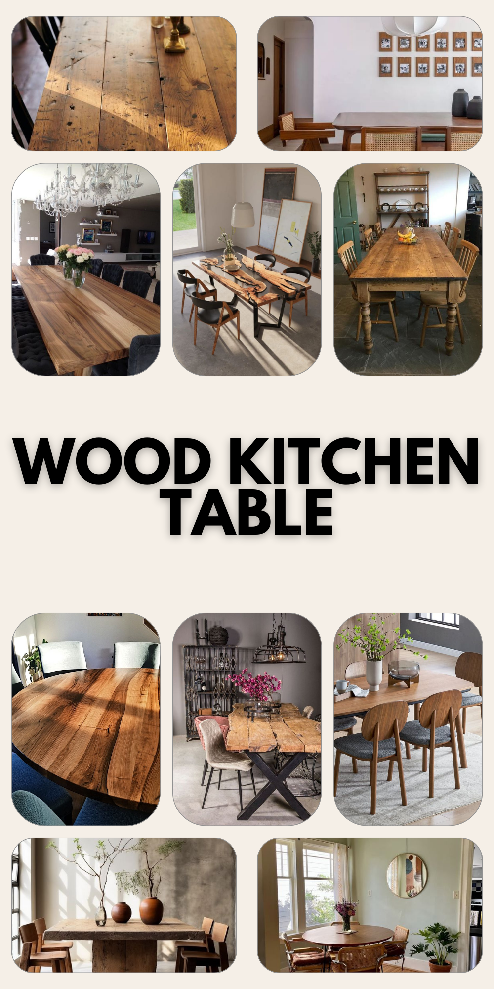 Solid Wood Kitchen Tables: Elegant Designs & Decor Ideas