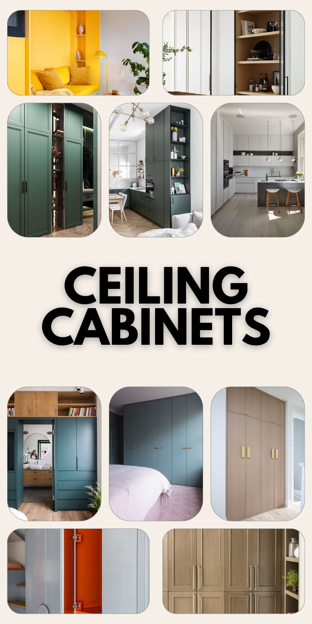 Maximize Style & Space with Ceiling Cabinets in Every Room