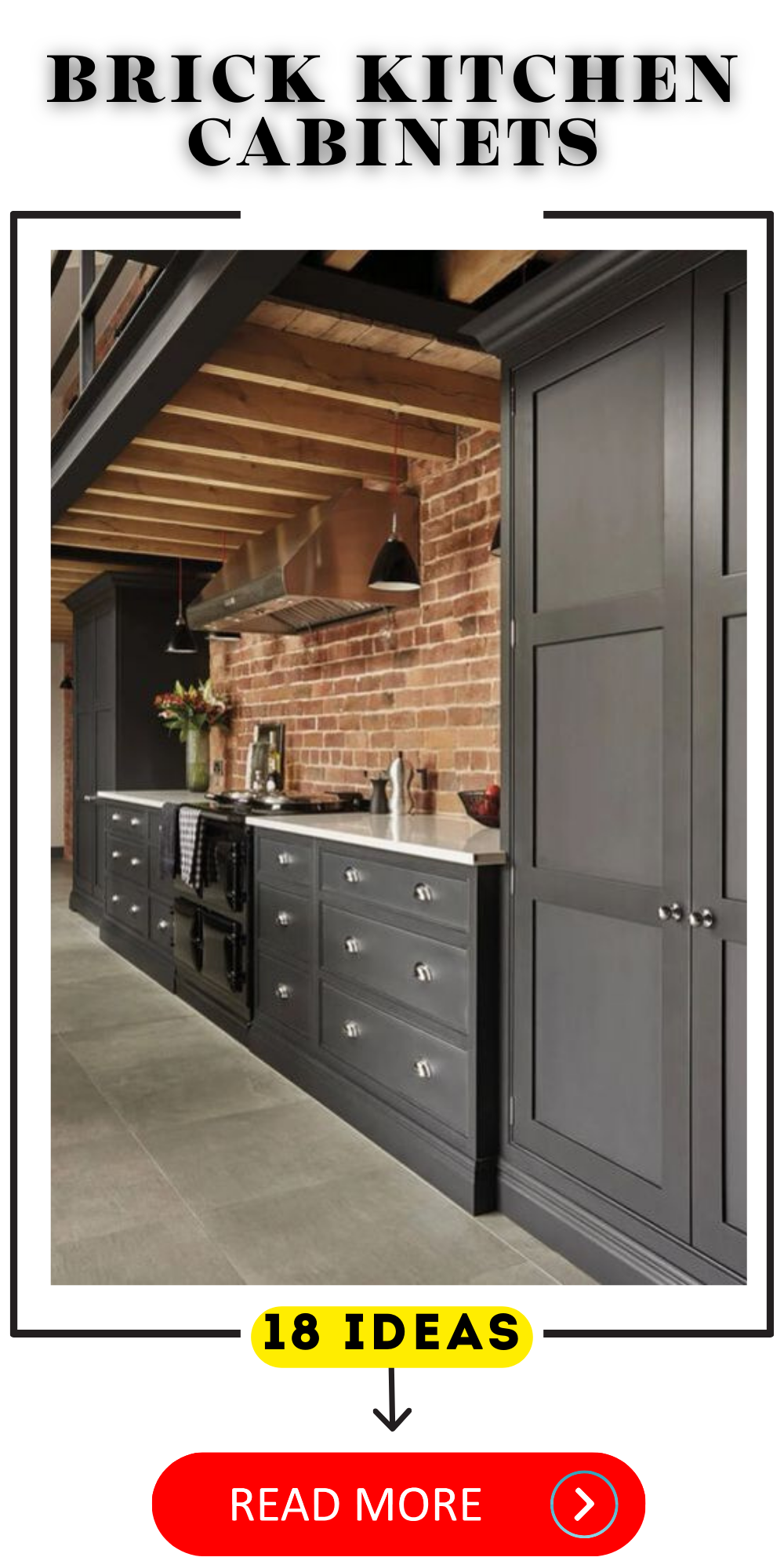 Elevate Your Kitchen: Brick Cabinets & Chic Backsplash Ideas