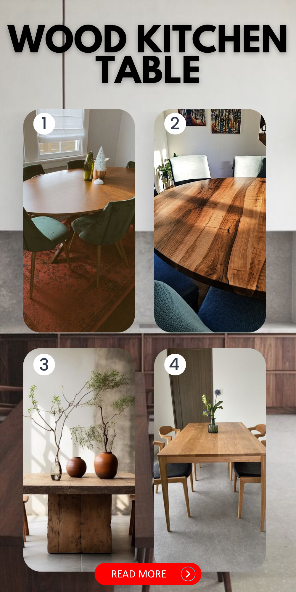 Solid Wood Kitchen Tables: Elegant Designs & Decor Ideas