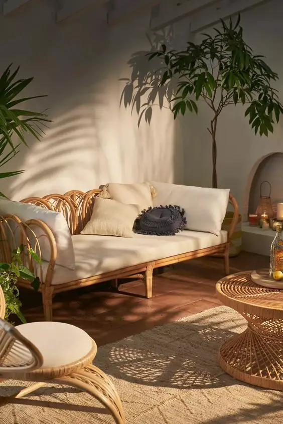 Chic Boho Loveseats: Transform Spaces with Rattan Elegance & Cozy Charm