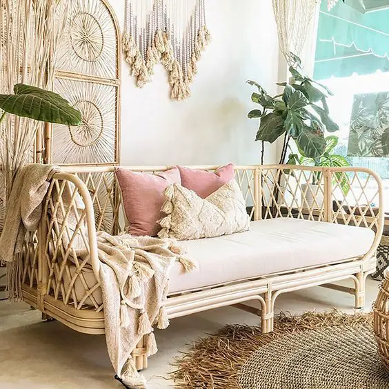 Chic Boho Loveseats: Transform Spaces with Rattan Elegance & Cozy Charm