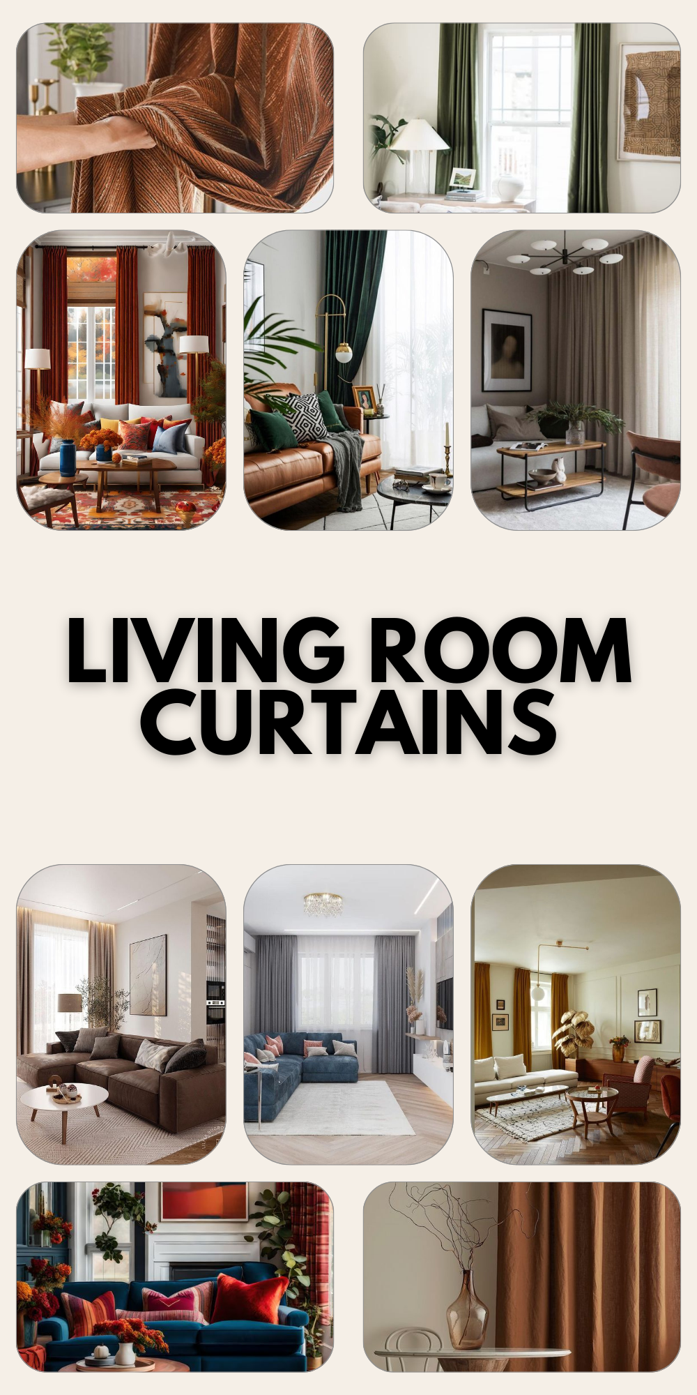 2024's Top Living Room Curtains Colors, Farmhouse, Modern Ideas