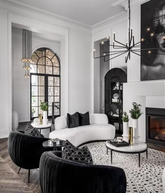 Explore Elegant Black & White Home Designs: Modern, Nordic & Luxe Interiors