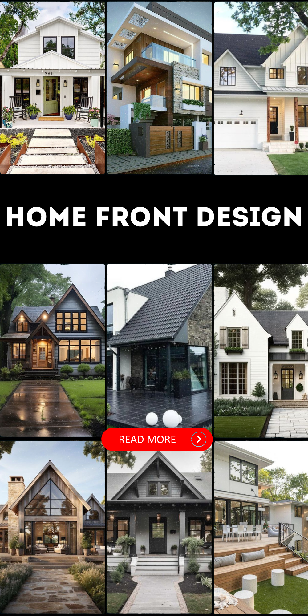 Exquisite Home Front Designs: Modern to Rustic Charm