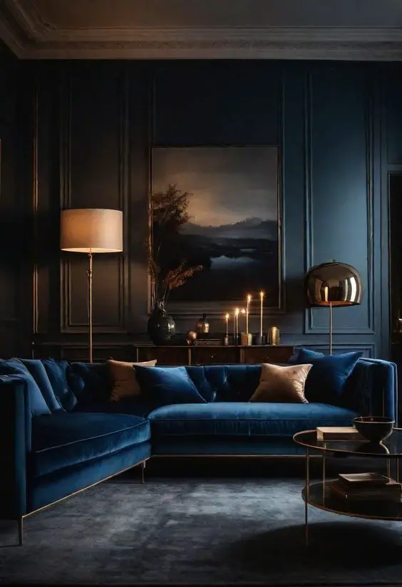 Elevate Your Space with Chic Dark Blue Living Room Decor Ideas